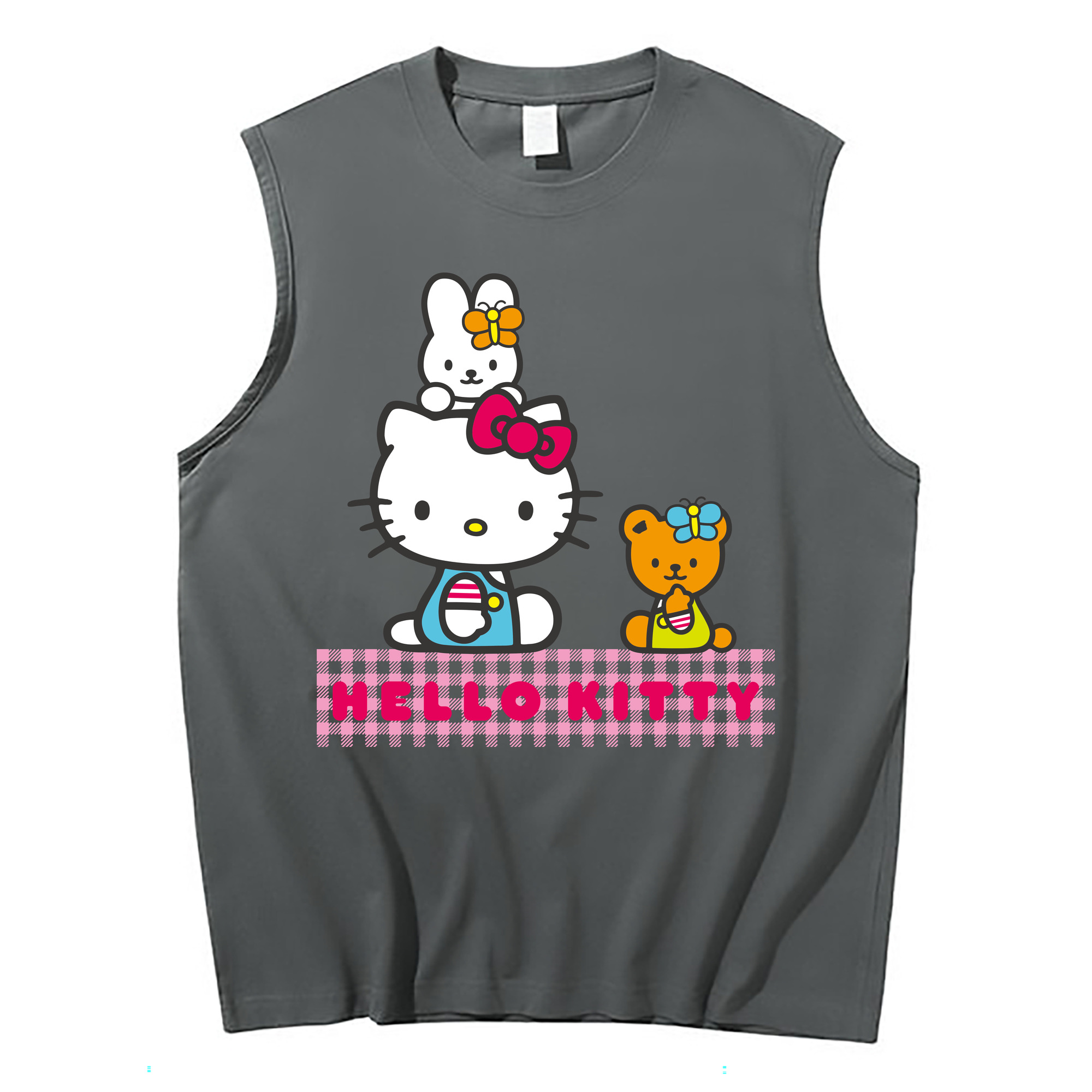 （画像用） Hello Kitty ハローキティ コットン100％タンクトップ（フロントプリント）